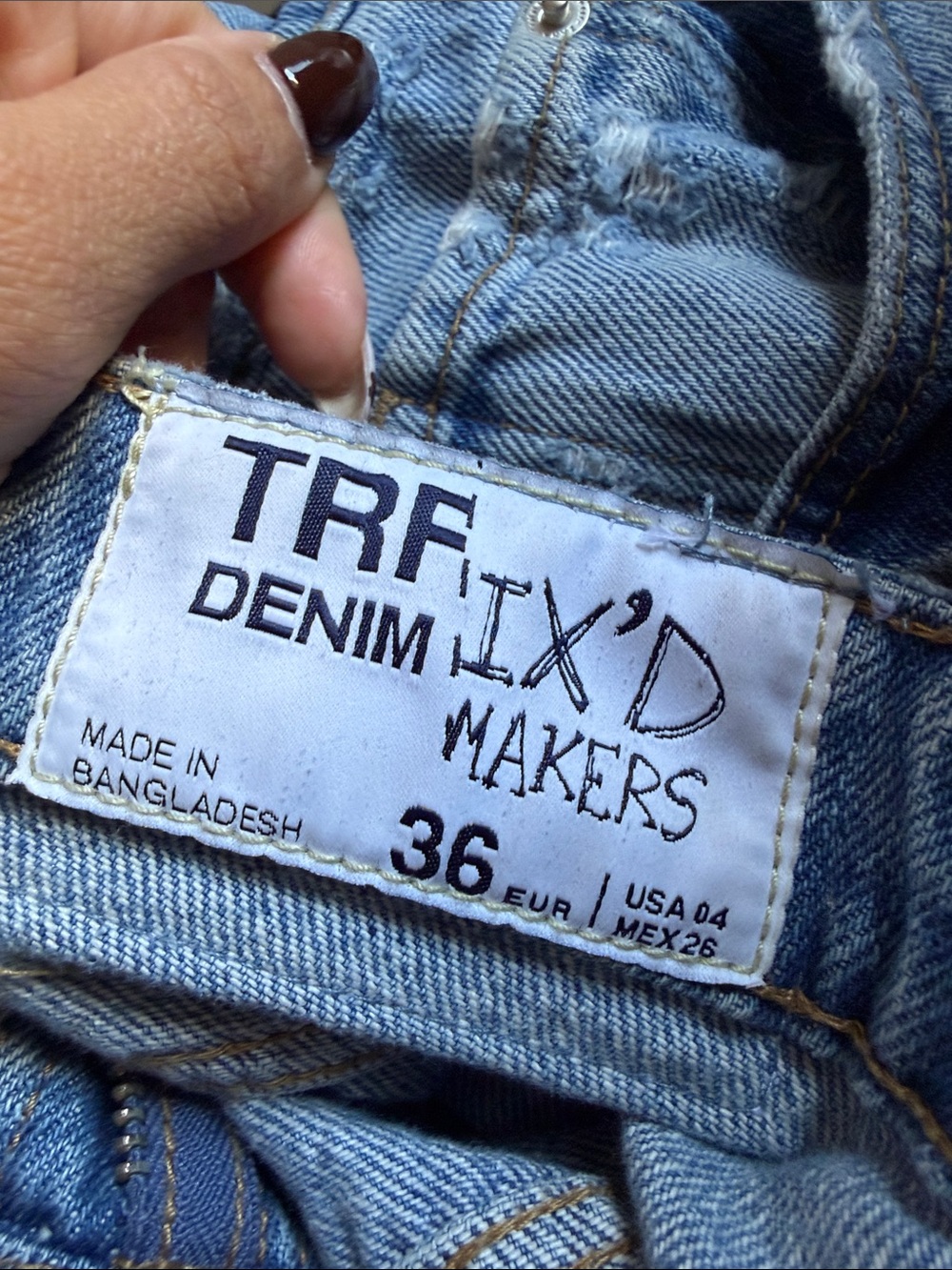 ZARA Trafaluc Denimwear IXD Makers Distressed Flare Jeans With Frayed Panel Hem - Picture 10 of 10